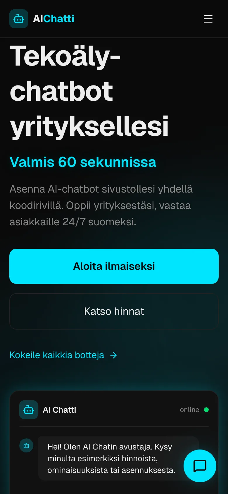 AI Chatti puhelimessa